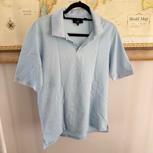 Dunhill Sky Blue Italian Cotton Polo Large